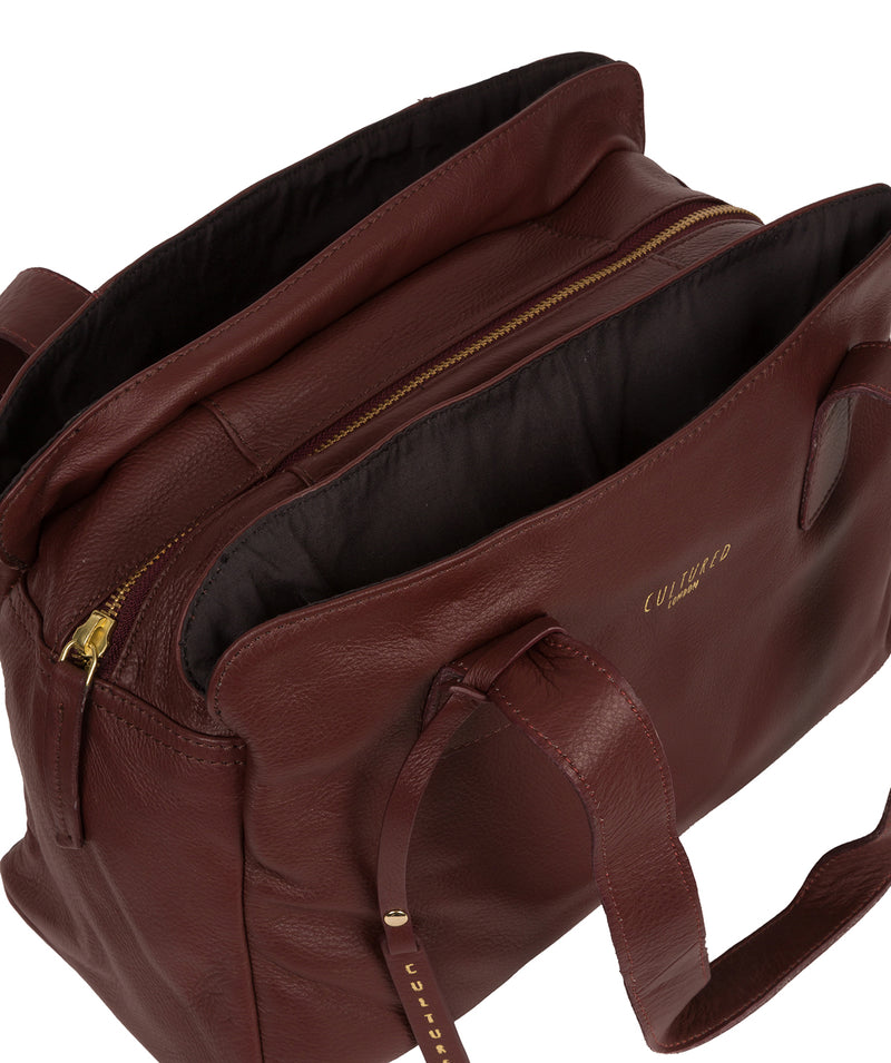'Marquee' Rich Chestnut Leather Handbag