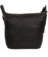 'Chelsea' Black Leather Shoulder Bag