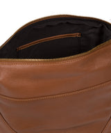'Chelsea' Dark Tan Leather Shoulder Bag