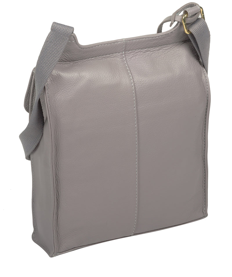 'Covent' Grey Leather Cross Body Bag