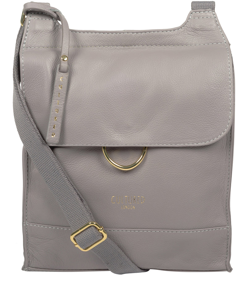 'Covent' Grey Leather Cross Body Bag
