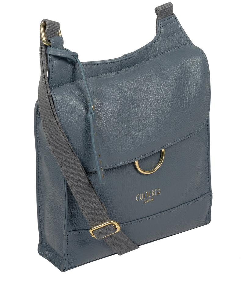 'Covent' Moonlight Blue Leather Cross Body Bag