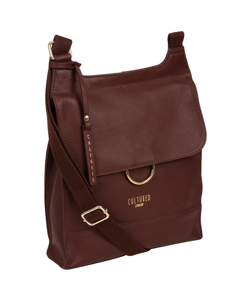 'Covent' Rich Chestnut Leather Cross Body Bag