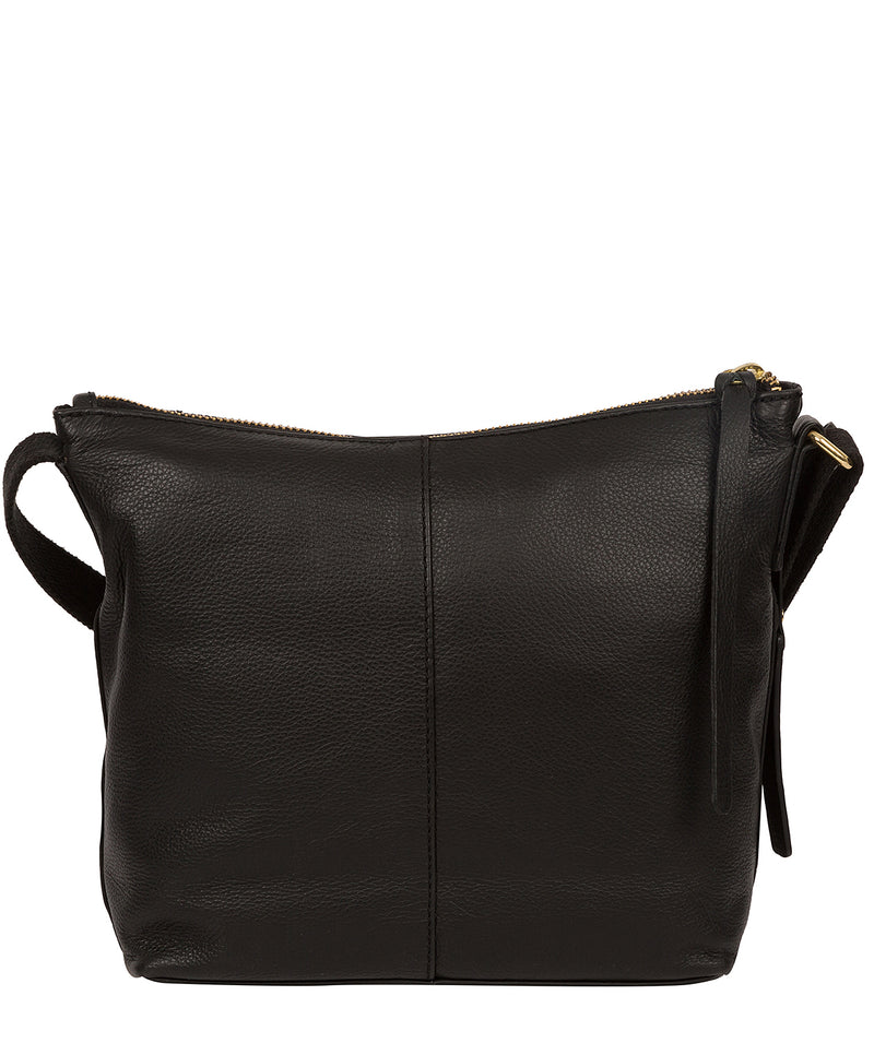 'Belgravia' Black Leather Cross Body Bag