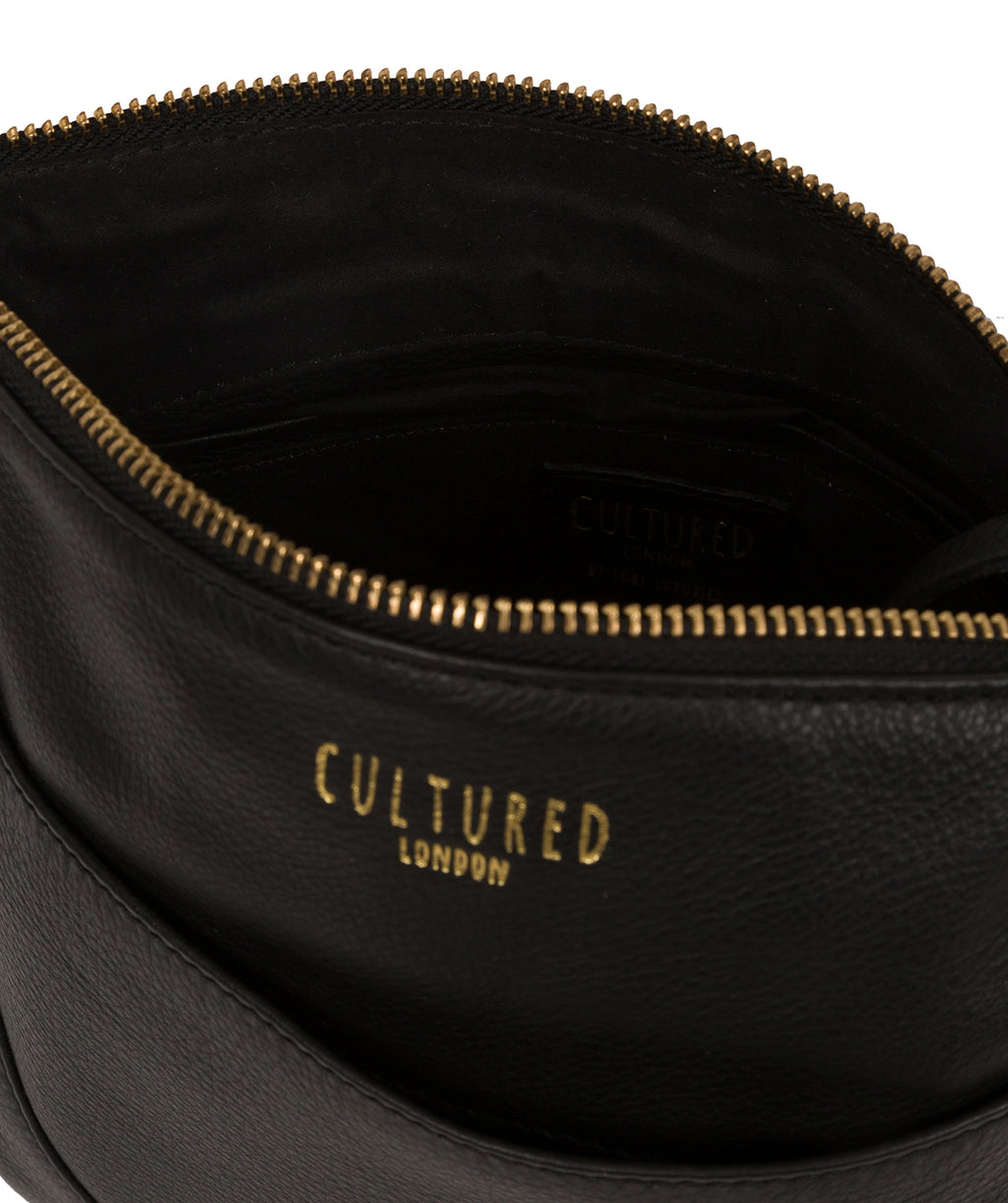 Black Leather Crossbody Bag 'Camden' by Cultured London – Pure Luxuries ...