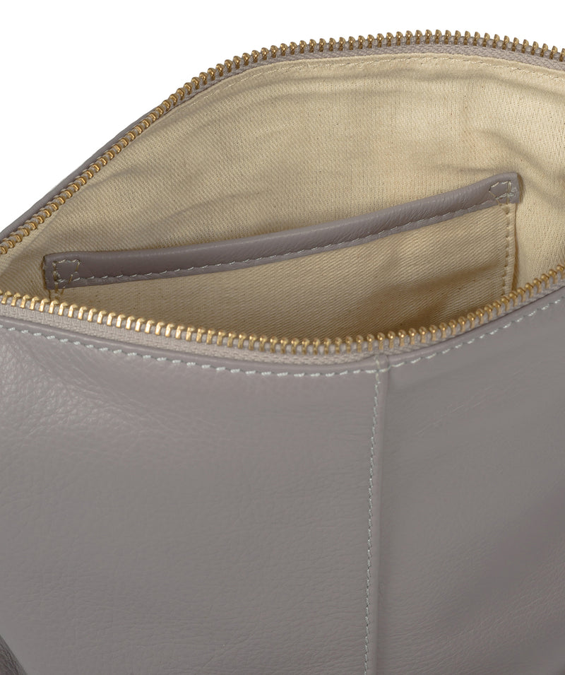 'Camden' Grey Leather Cross Body Bag