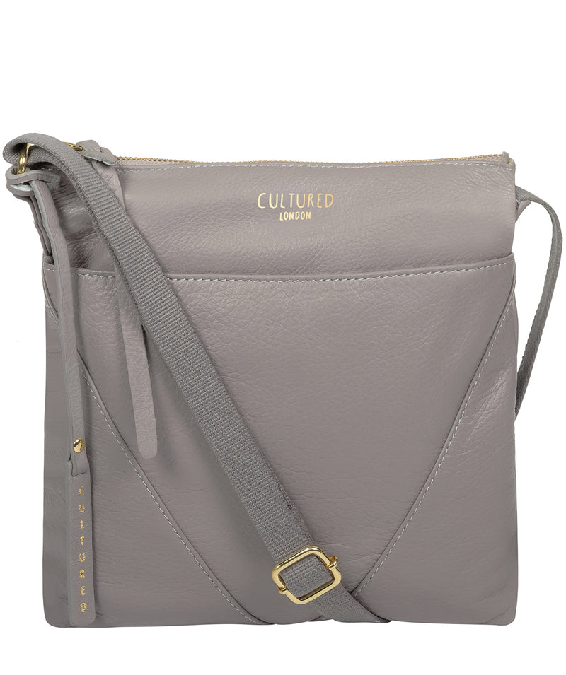 'Camden' Grey Leather Cross Body Bag