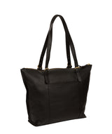 'Moorgate' Black Leather Tote Bag