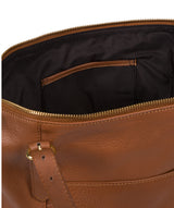 'Moorgate' Dark Tan Leather Tote Bag