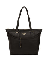 'Heston' Black Leather Tote Bag