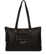 'Bayswater' Black Leather Tote Bag