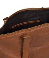 'Bayswater' Dark Tan Leather Tote Bag