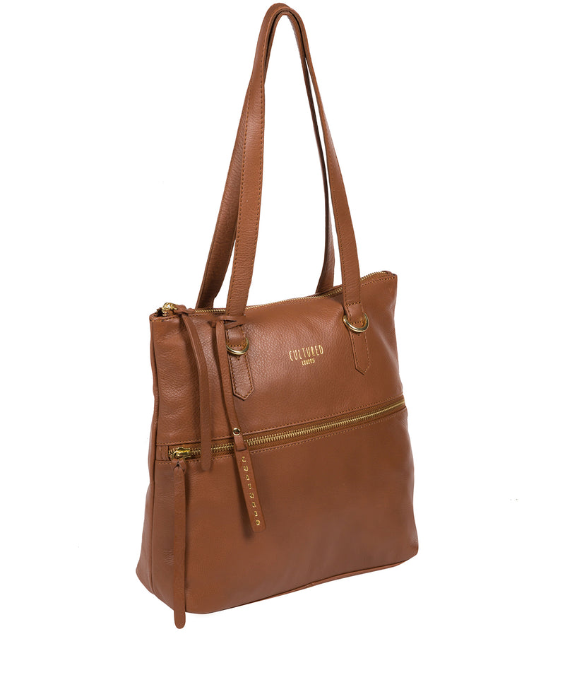 'Chesham' Dark Tan Leather Tote Bag