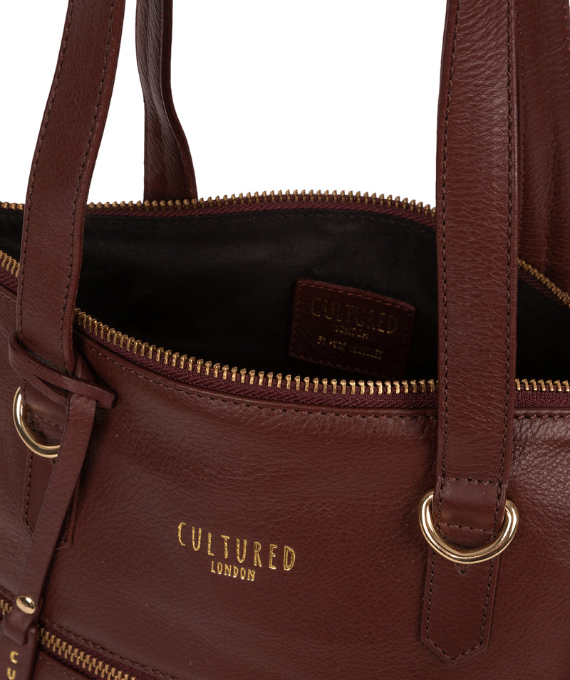 'Chesham' Rich Chestnut Leather Tote Bag