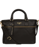 'Mitcham' Black Leather Grab Bag