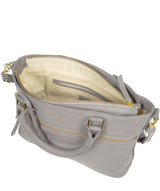 'Mitcham' Grey Leather Grab Bag