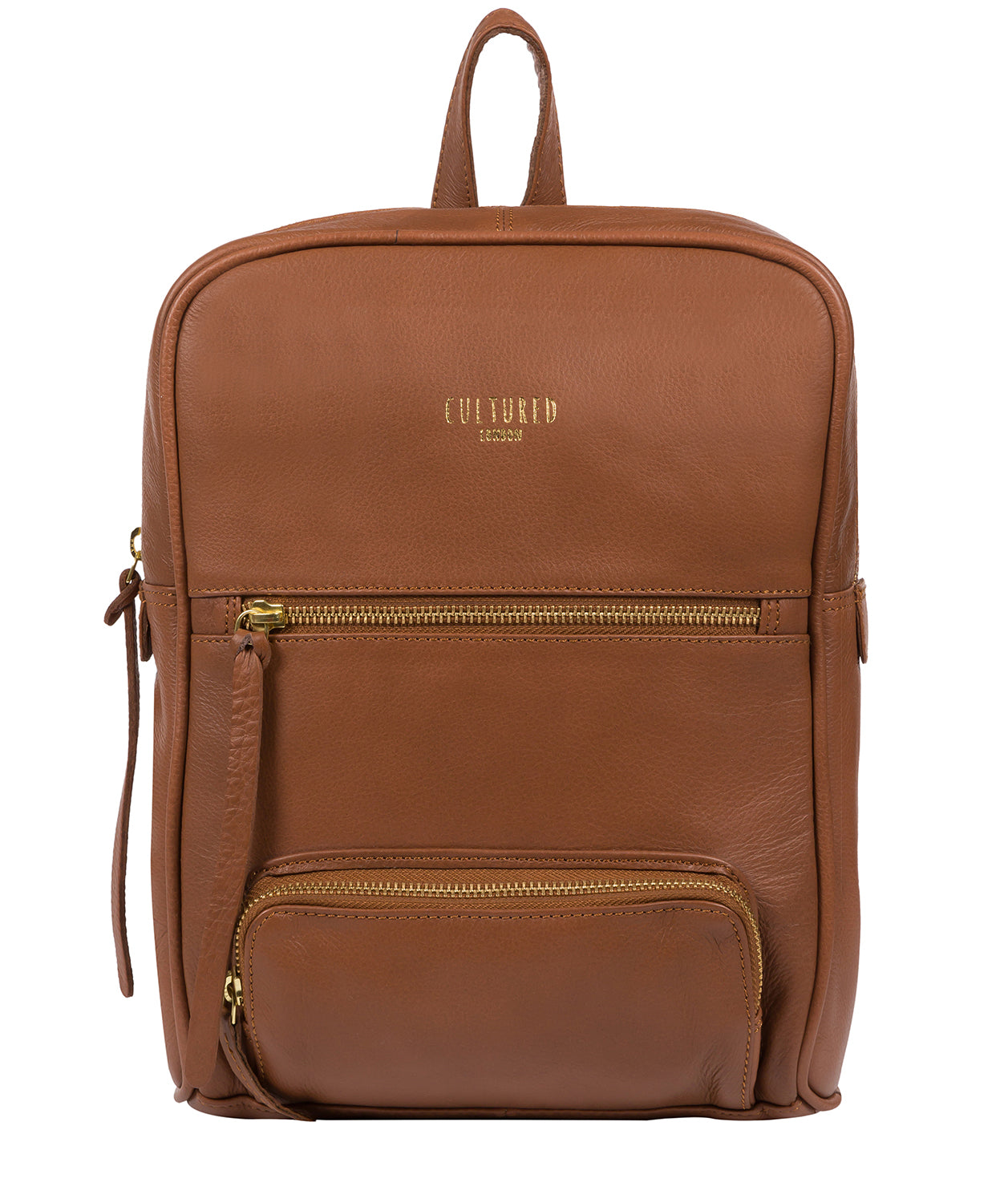 Tan Leather Backpack 'Abbey' by Cultured London Tan Leather Backpack 'Abbey' by Cultured London