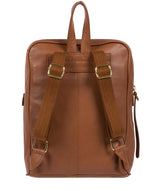 'Abbey' Dark Tan Leather Backpack