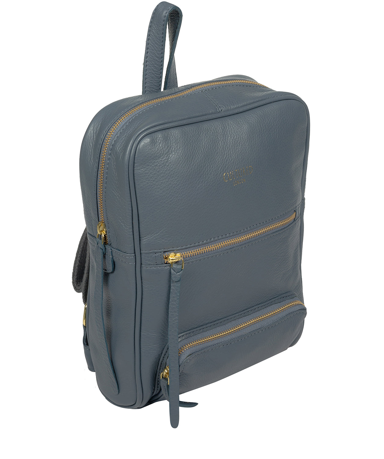 Blue Leather Backpack 'Abbey' by Cultured London Blue Leather Backpack 'Abbey' by Cultured London