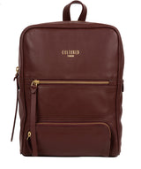 'Abbey' Rich Chestnut Leather Backpack