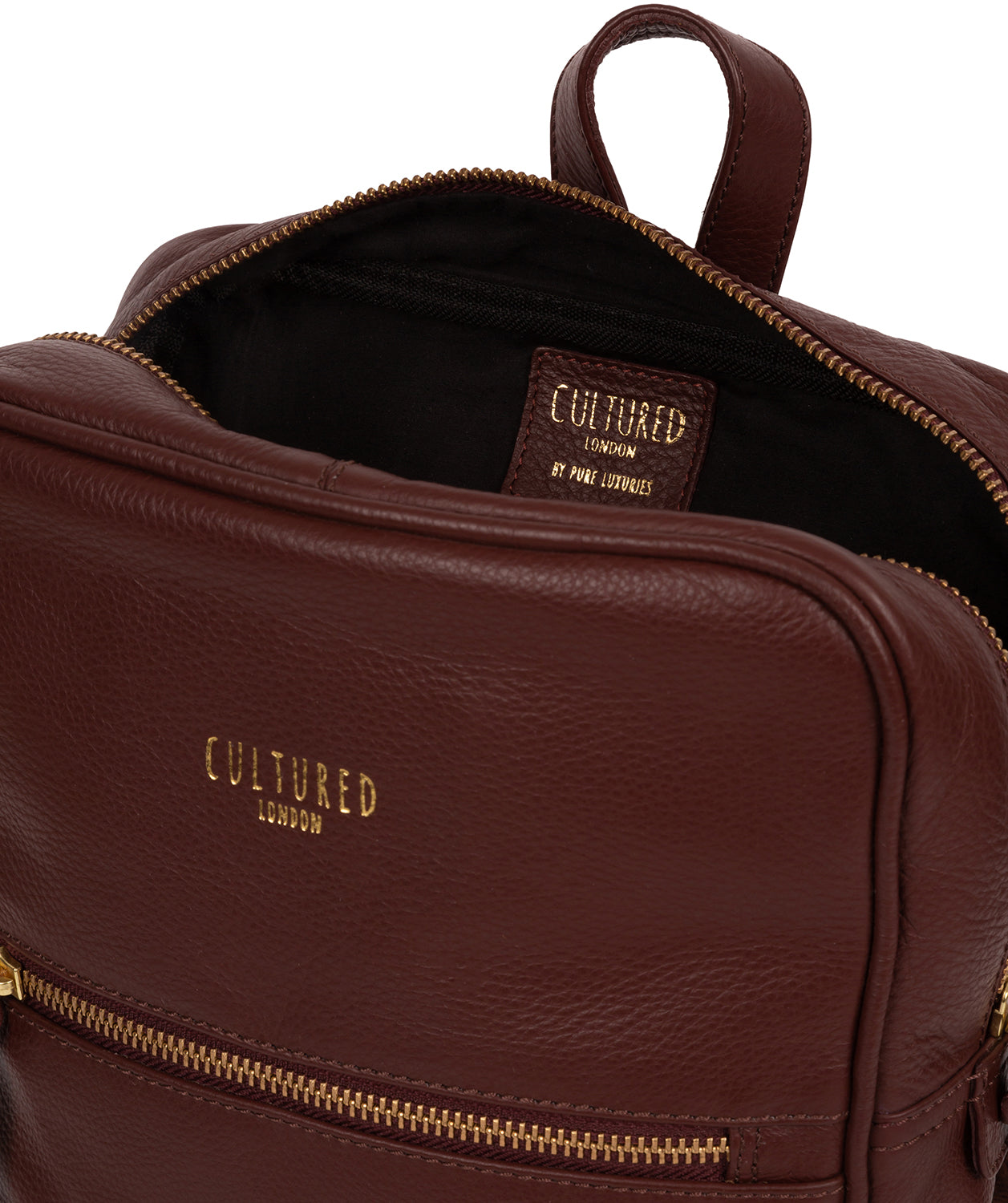 Chestnut Leather Backpack 'Abbey' by Cultured London