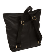 'Addington' Black Leather Backpack