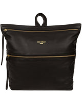 'Addington' Black Leather Backpack