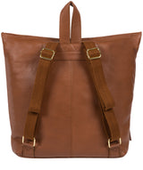 'Addington' Dark Tan Leather Backpack