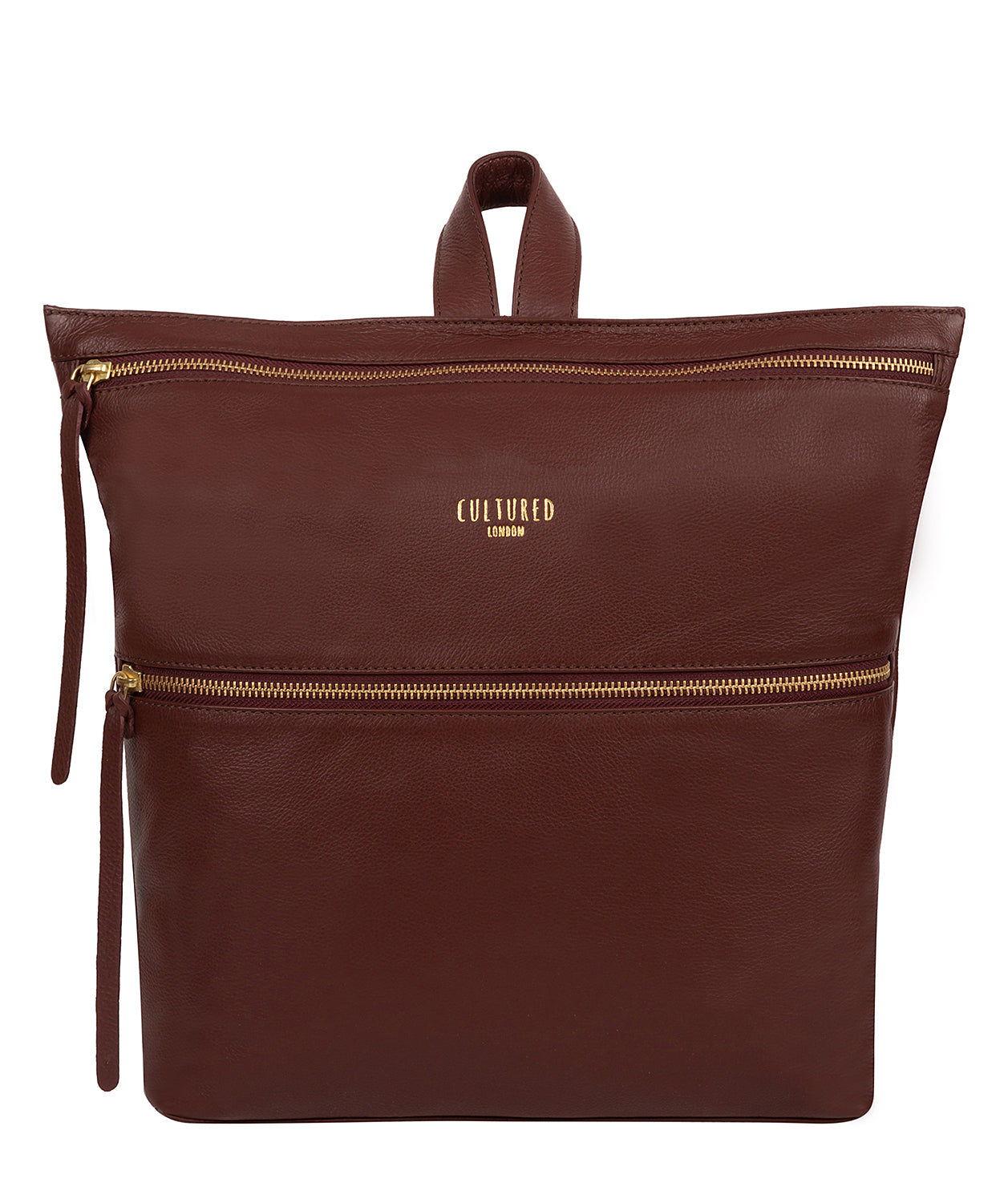 cultured london leather backpack Chestnut Leather Backpack 'Addington' by Cultured London