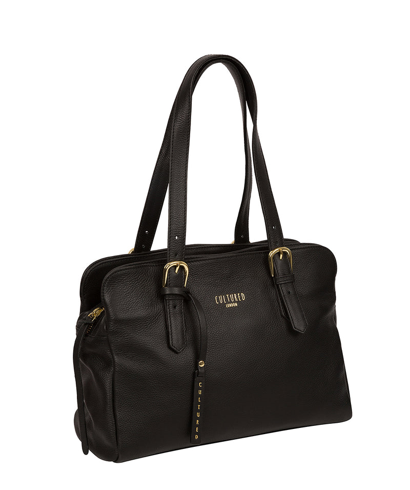 'Beckenham' Black Leather Handbag
