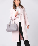 'Beckenham' Grey Leather Handbag
