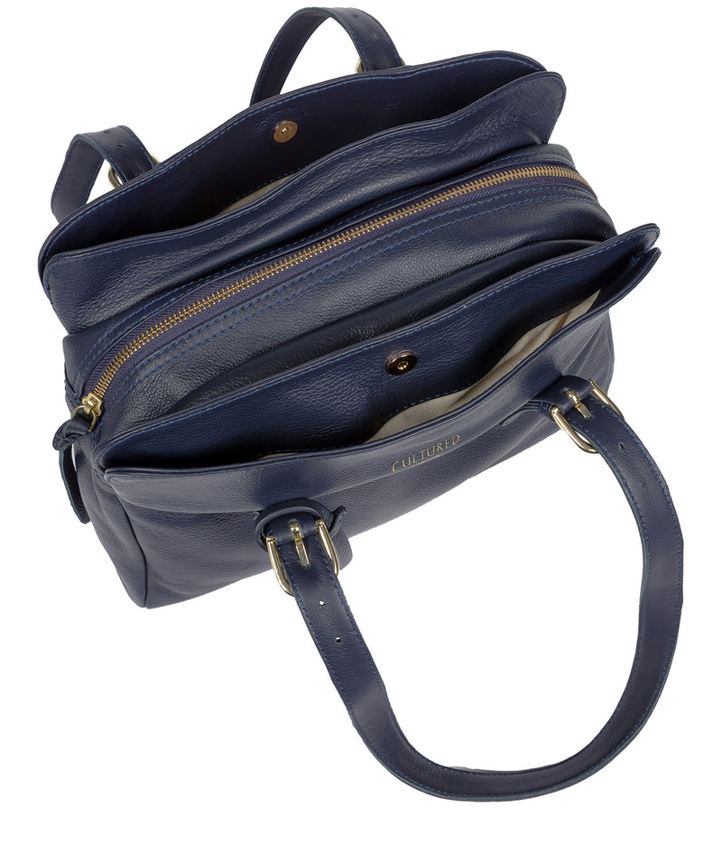 'Beckenham' Ink Leather Handbag