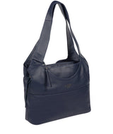 'Boston' Ink Leather Shoulder Bag