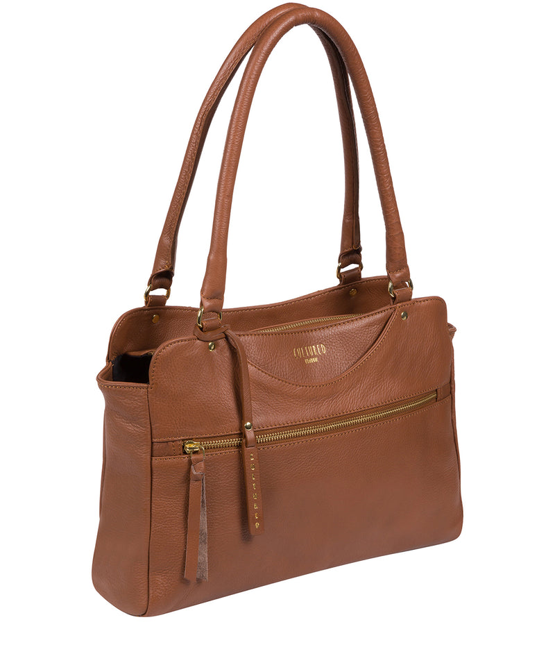 'Shadwell' Dark Tan Leather Handbag
