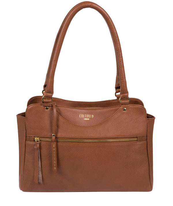 'Shadwell' Dark Tan Leather Handbag