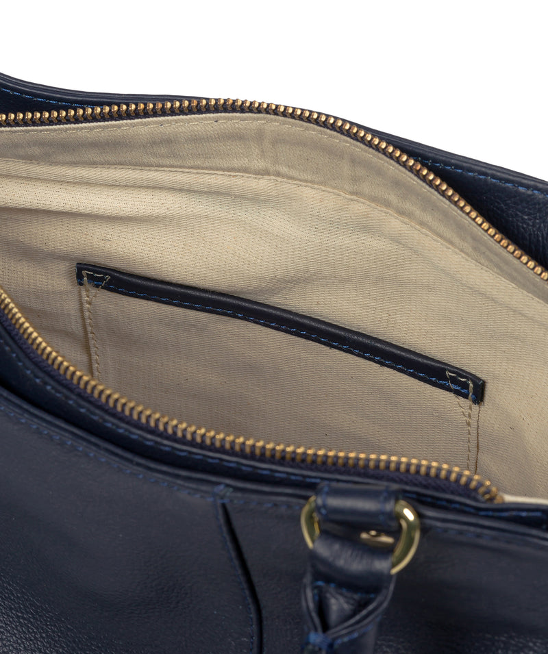 'Shadwell' Ink Leather Handbag