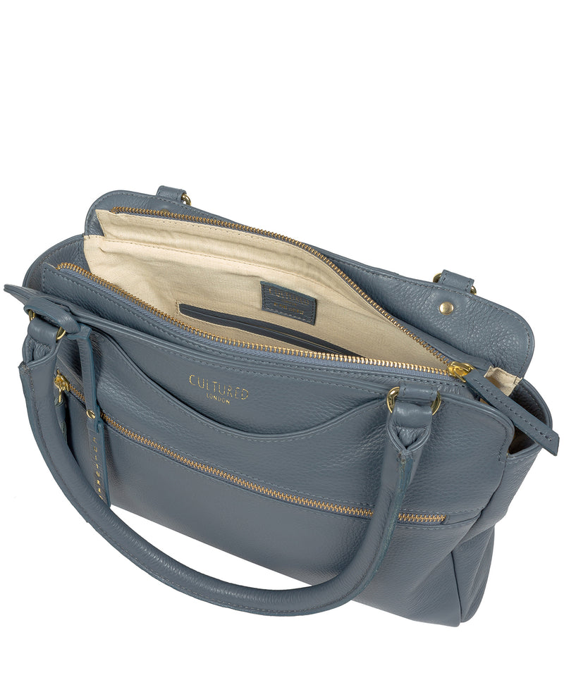 'Shadwell' Moonlight Blue Leather Handbag