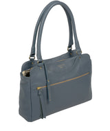 'Shadwell' Moonlight Blue Leather Handbag