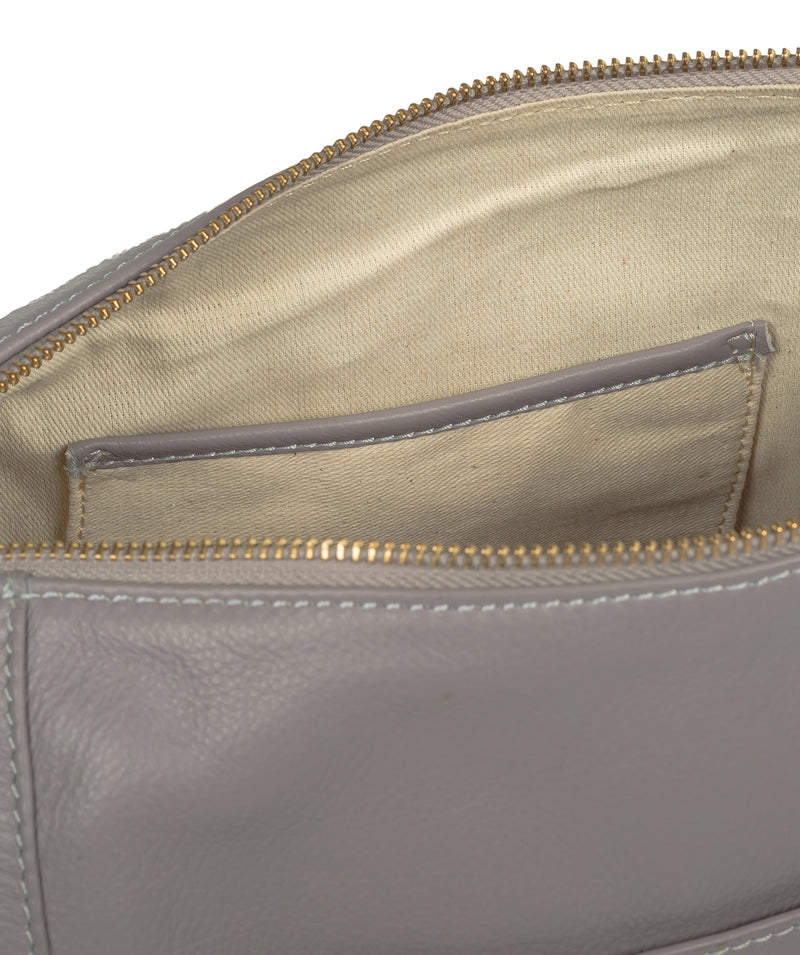 'Chancery' Grey Leather Shoulder Bag