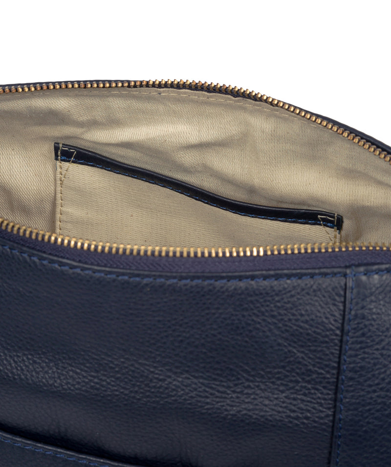 'Chancery' Ink Leather Shoulder Bag