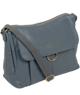 'Chancery' Moonlight Blue Leather Shoulder Bag