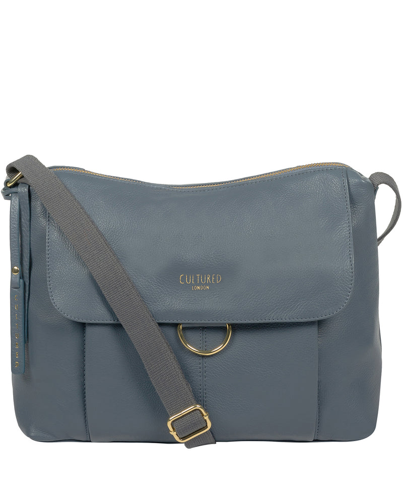 'Chancery' Moonlight Blue Leather Shoulder Bag