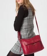 'Chancery' Red Leather Shoulder Bag