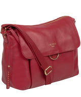 'Chancery' Red Leather Shoulder Bag