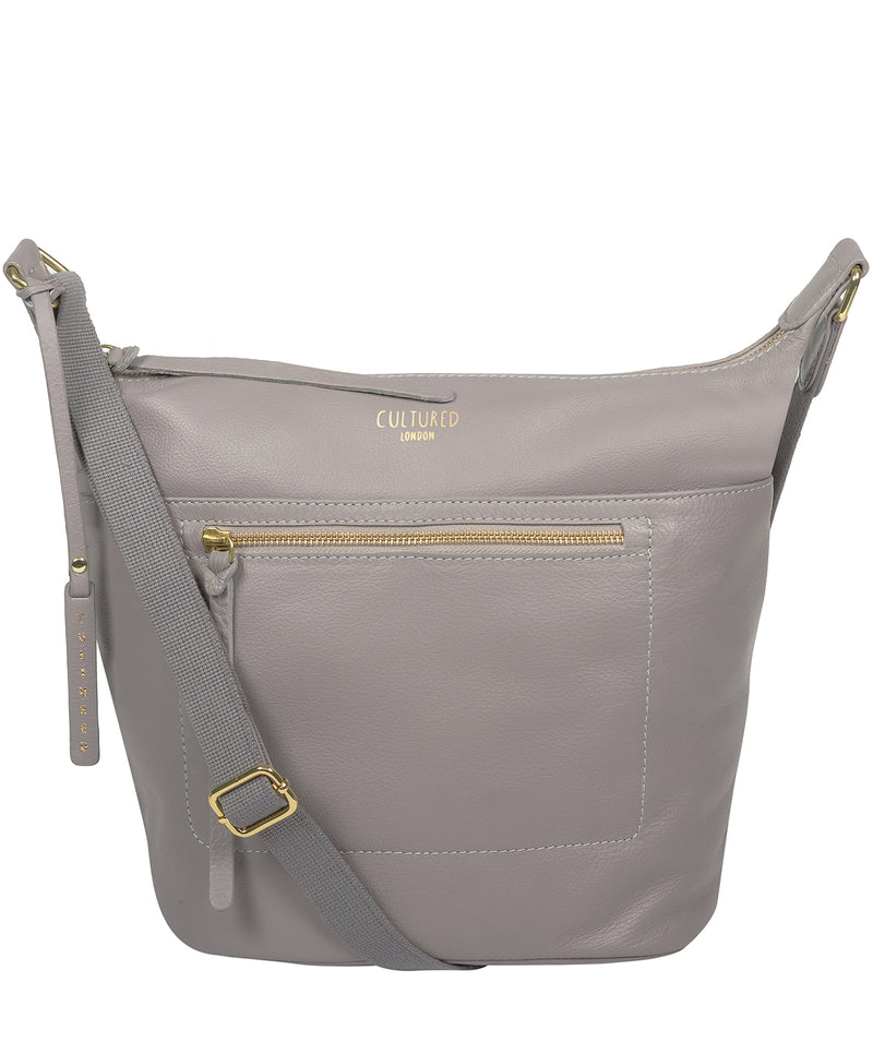 'Gants' Grey Leather Cross Body Bag