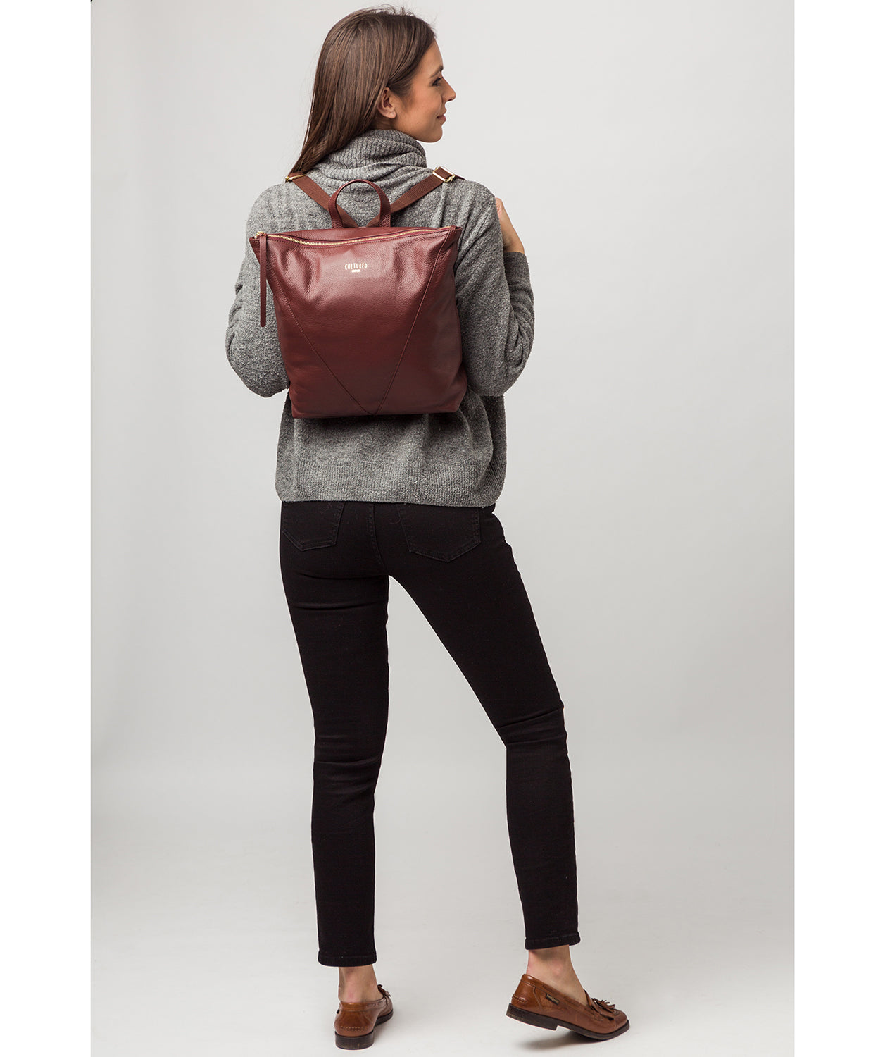 chestnut leather backpack Chestnut Leather Backpack 'Iiford' by Cultured London
