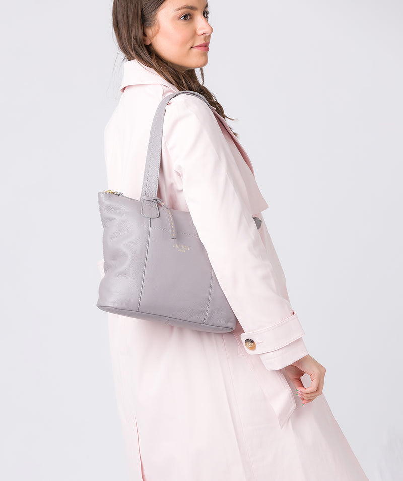 'Kensal' Grey Leather Handbag