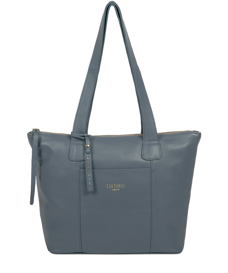'Kensal' Moonlight Blue Leather Handbag