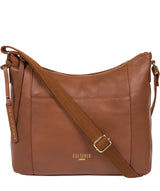 'Iver' Dark Tan Leather Shoulder Bag
