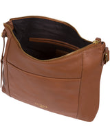 'Iver' Dark Tan Leather Shoulder Bag
